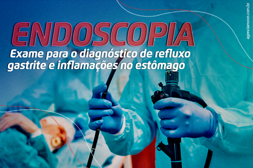 Endoscopia. Exame para o diagnóstico de refluxo, gastrite e inflamações no estômago.