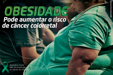 Obesidade pode aumentar o risco de câncer colorretal.
